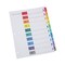 Universal 11 in. x 8.5 in. 10-Tab Deluxe Table of Contents Dividers for Printers - White (6/Pack)